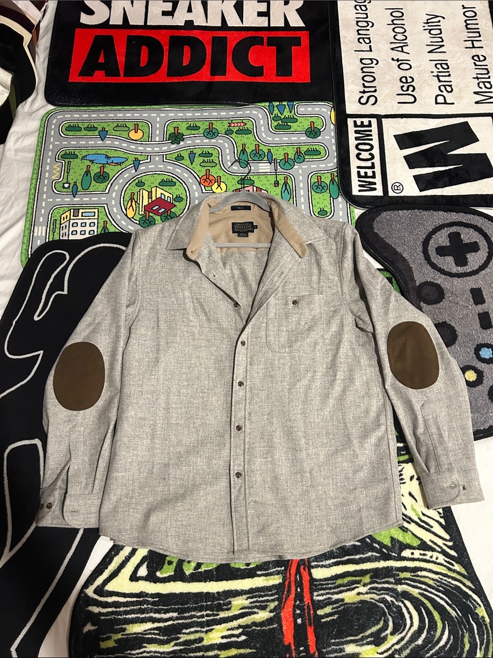 Pendelton Trail Flannel with Brown Elbow Patches